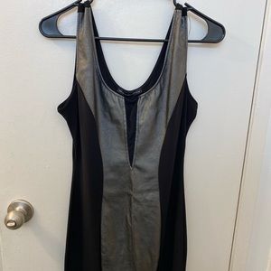 Symphony black and leather dress